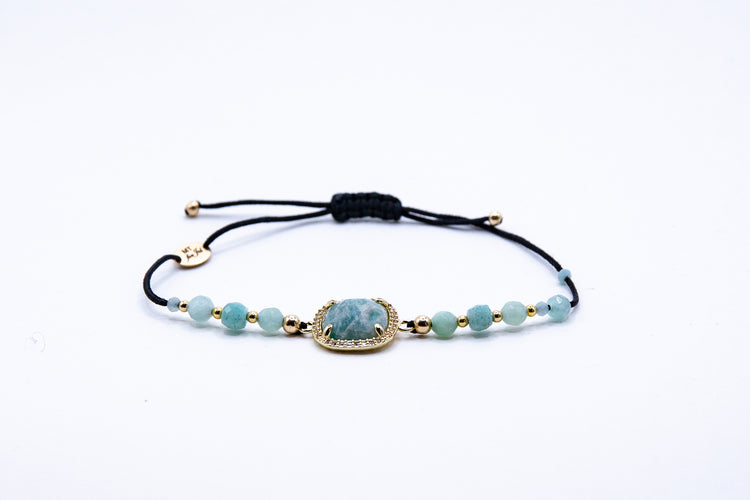 Bracelet PAVIMENTA n°2 Vert clair - Amazonite - MTFORJEL