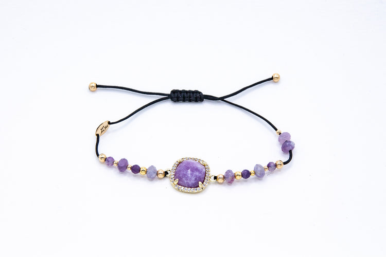 Bracelet PAVIMENTA n°2 Parme - Kunzite - MTFORJEL