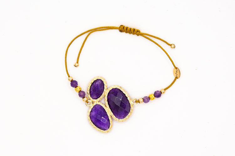 Bracelet FORTUNA UNO  Violet - Améthyste - MTFORJEL