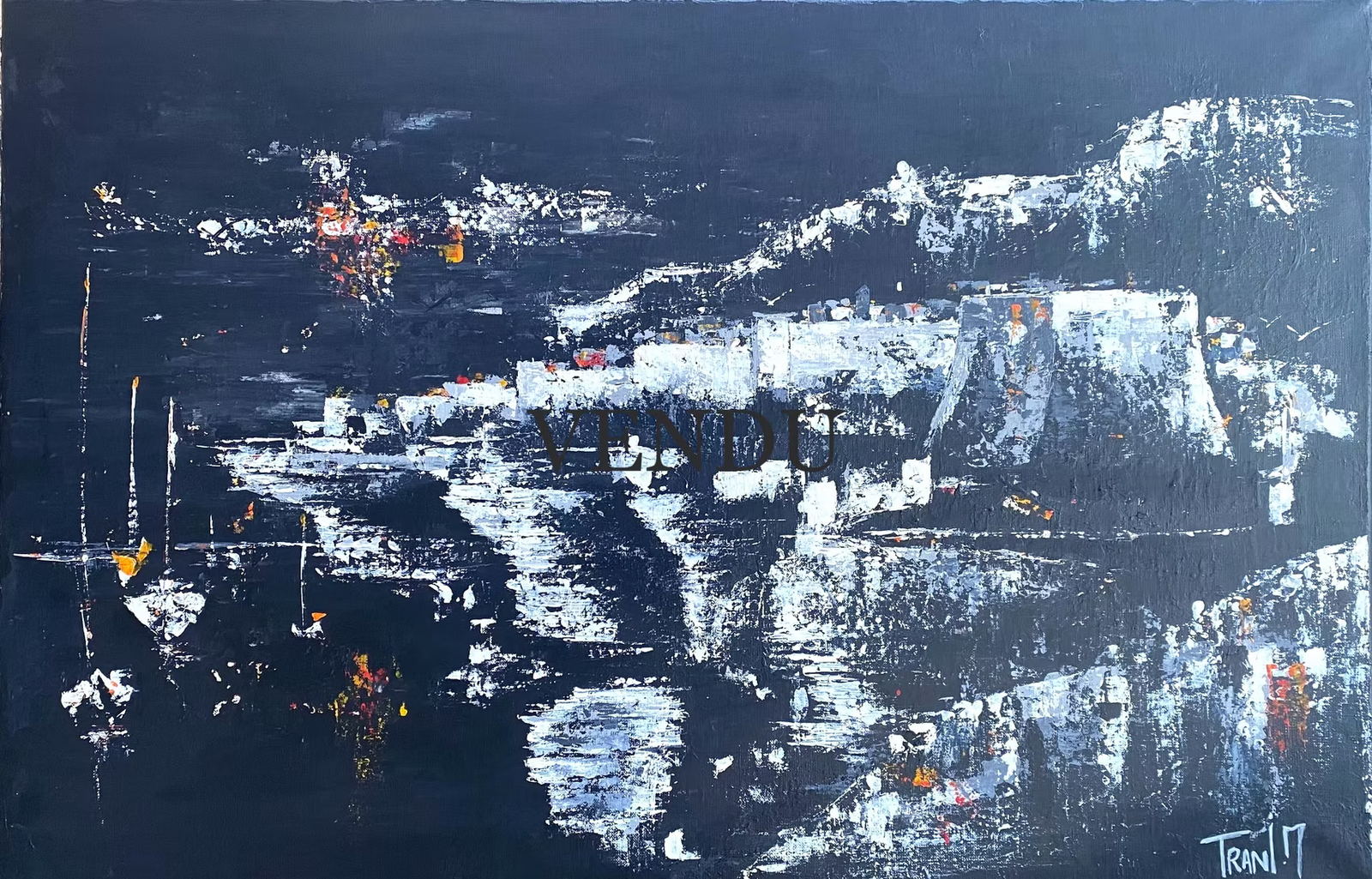 Tableau des falaises de bonifacio en noir et blanc