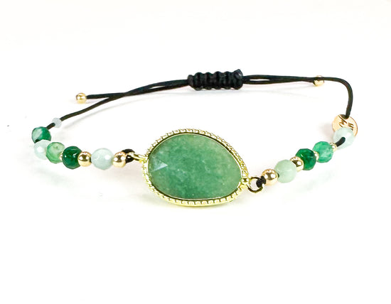 Bracelet SERZA Vert - Jade et aventurine - MTFORJEL
