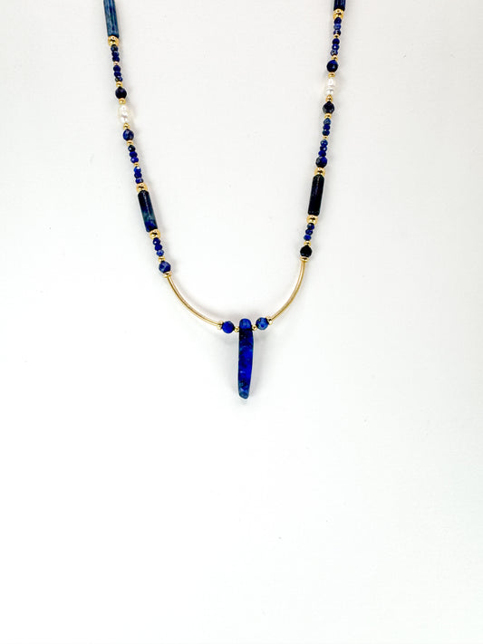 Collier SENSUALITA n°2 Bleu - Lapis Lazuli - MTFORJEL