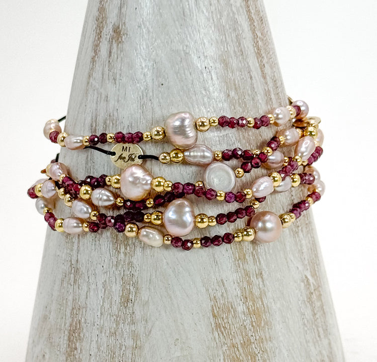 Bracelet FINEZZA LIA Bordeaux - Grenat - MTFORJEL