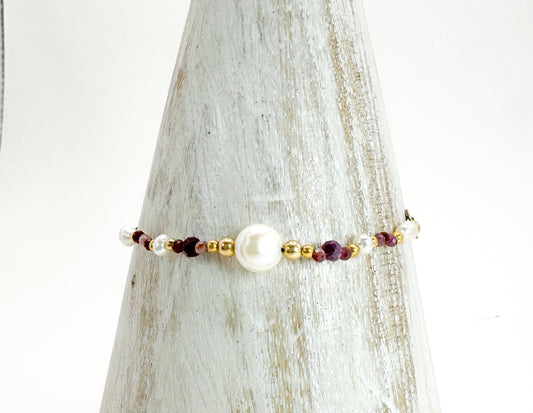 Bracelet FINEZZA LIA Bordeaux n°2 - Rubis - MTFORJEL
