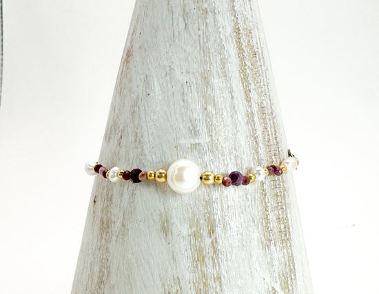 Bracelet FINEZZA LIA Bordeaux n°2 - Rubis - MTFORJEL