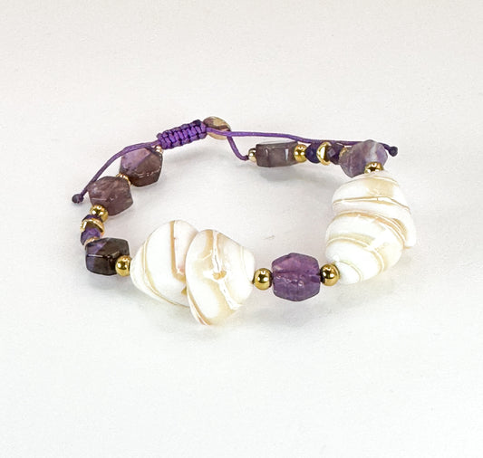 Bracelet LILI CUNCHI n°3 Violet - Améthyste - MTFORJEL