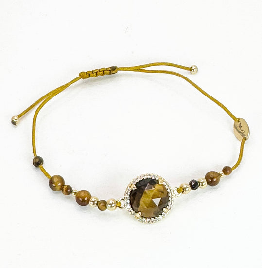 Bracelet PAVIMENTA n°1 Marron - Œil de tigre - MTFORJEL