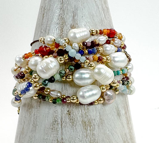 Bracelet FINEZZA LIA Vert incrustation rubis - Rubis zoïsite - MTFORJEL