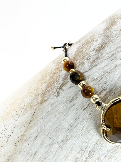 Bracelet PÉTALÉ Marron - Oeil de tigre - MTFORJEL