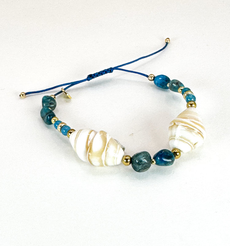 Bracelet LILI CUNCHI n°3 Bleu vibrant - Apatite - MTFORJEL