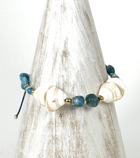 Bracelet LILI CUNCHI n°3 Bleu vibrant - Apatite - MTFORJEL