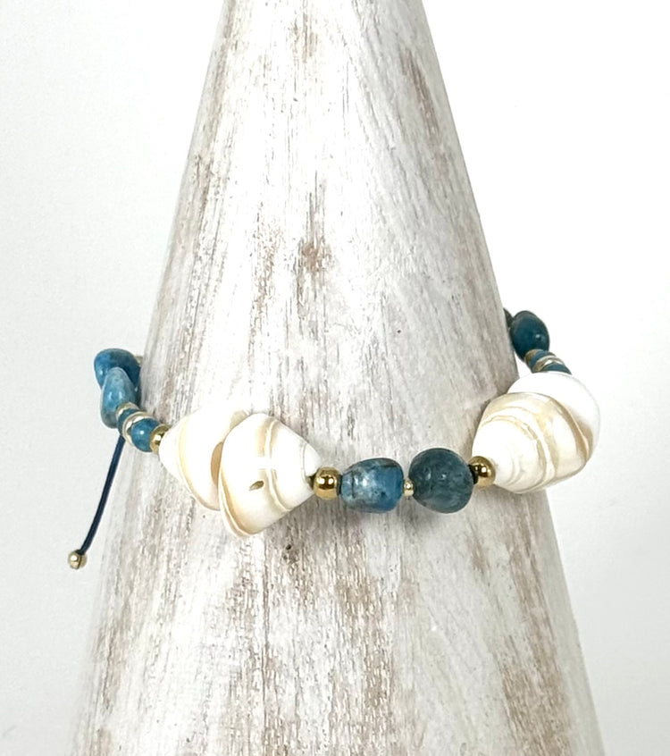 Bracelet LILI CUNCHI n°3 Bleu vibrant - Apatite - MTFORJEL