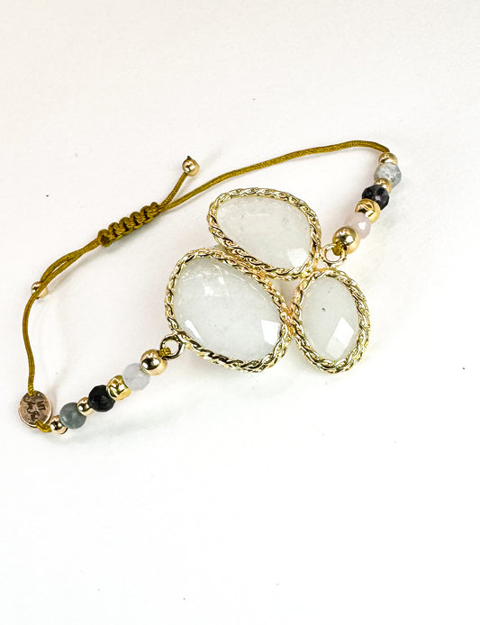 Bracelet FORTUNA UNO Blanc translucide - Quartz - MTFORJEL