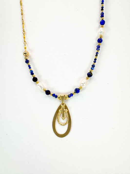 Collier FERVORE n°4 Bleu - Lapis lazuli - MTFORJEL