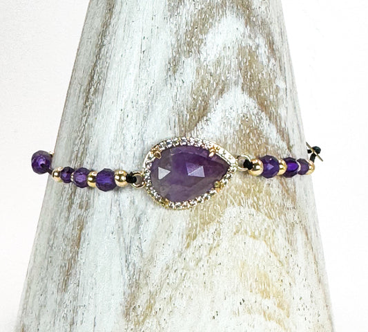 Bracelet PAVIMENTA n°3 Violet - Améthyste - MTFORJEL