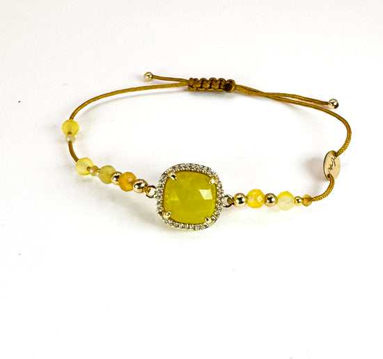 Bracelet PAVIMENTA n°2 Jaune - Citrine - MTFORJEL