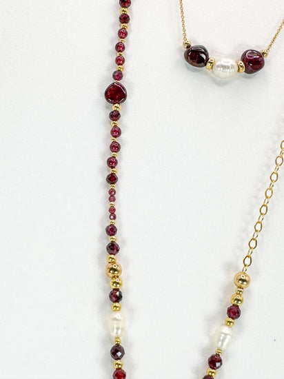 Collier  GOCCIA ZIRCONE double rang - Grenat - MTFORJEL