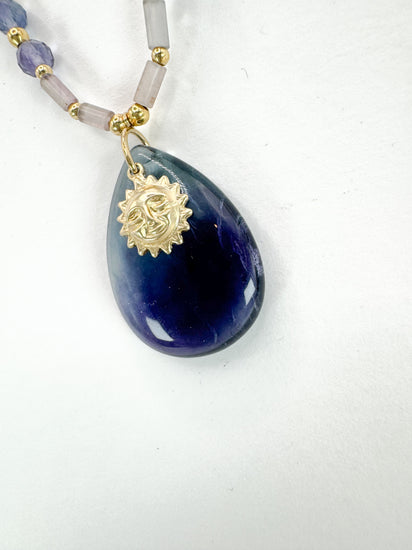 Collier SOLI Bleu violet - Fluorite - MTFORJEL