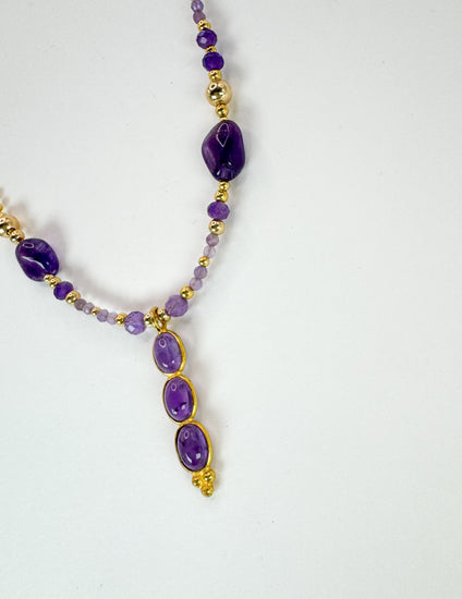 Collier TRIBALI Violet- Améthyste - MTFORJEL