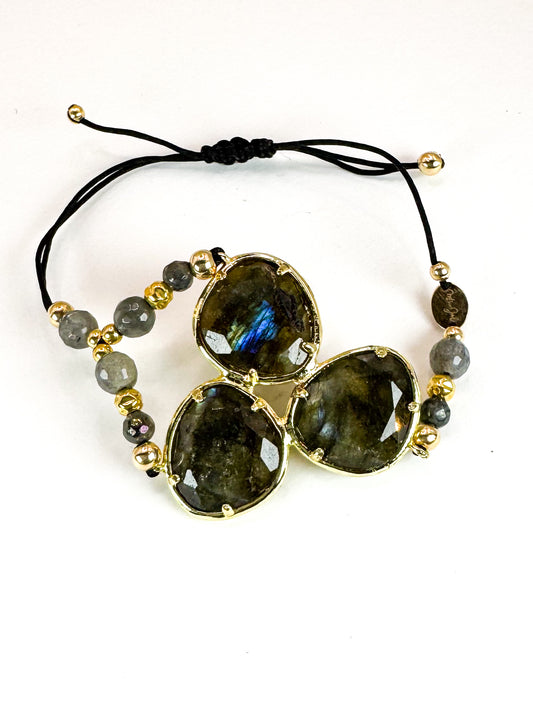 Bracelet FORTUNA DUO Gris - Labradorite - MTFORJEL