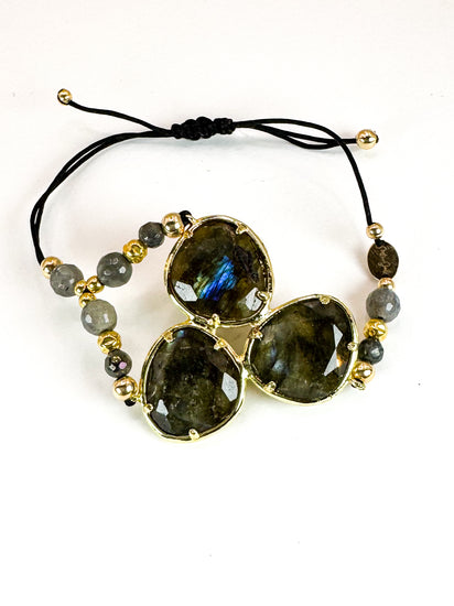 Bracelet FORTUNA DUO Gris - Labradorite - MTFORJEL