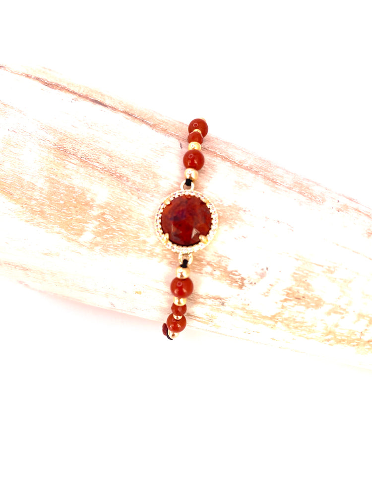 Bracelet PAVIMENTA n°1 Rouge - Jaspe - MTFORJEL