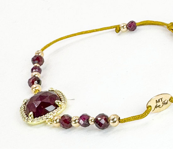 Bracelet PAVIMENTA n°2 Bordeaux - Grenat - MTFORJEL