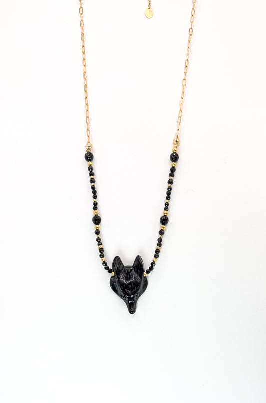 Collier ANIMALUPA Noir - Obsidienne - MTFORJEL