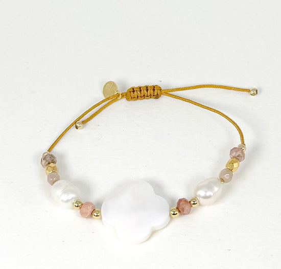 Bracelet LILI TRIFI Rose pâle - Rhodonite - MTFORJEL