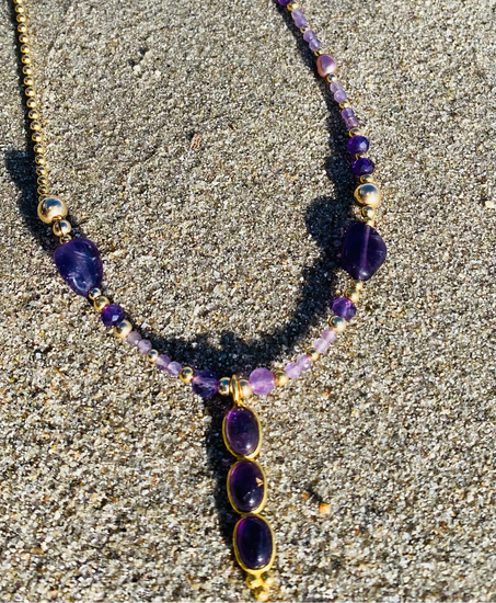 Collier TRIBALI Violet- Améthyste - MTFORJEL