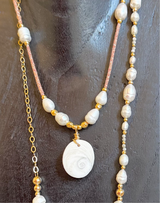 Collier œil de Sainte Lucie sur cordon - MTFORJEL