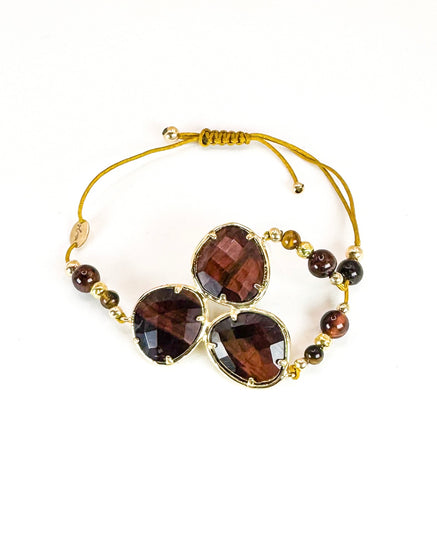Bracelet FORTUNA DUO Marron - Oeil de tigre - MTFORJEL