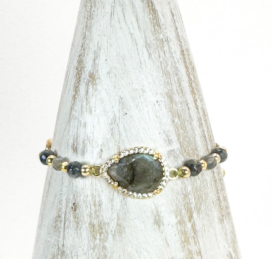Bracelet PAVIMENTA n°3 Gris - Labradorite - MTFORJEL