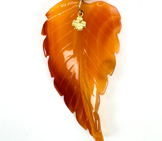 Collier FOGLIA Orangé - Agate - MTFORJEL
