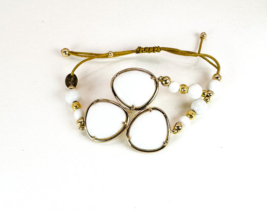 Bracelet FORTUNA DUO Blanc - Howlite - MTFORJEL