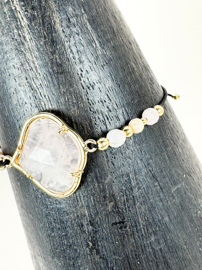 Bracelet PÉTALÉ Rose pâle - Quartz rose - MTFORJEL