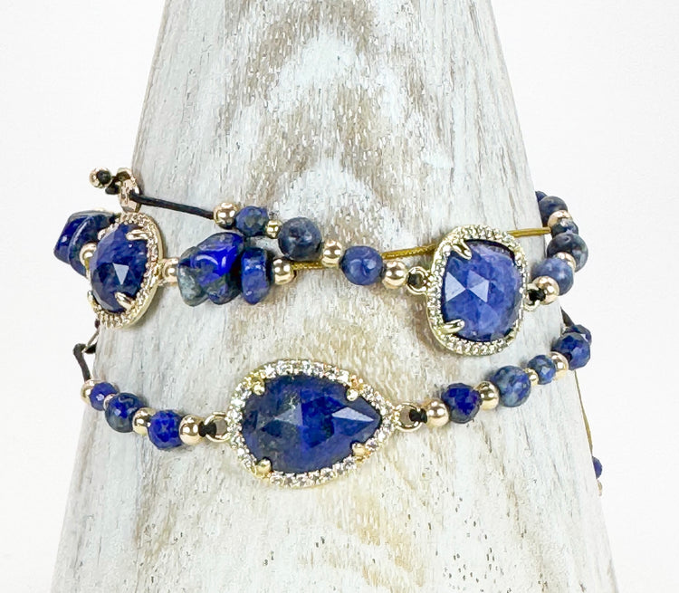 Bracelet PAVIMENTA n°3 Bleu - Lapis Lazuli - MTFORJEL