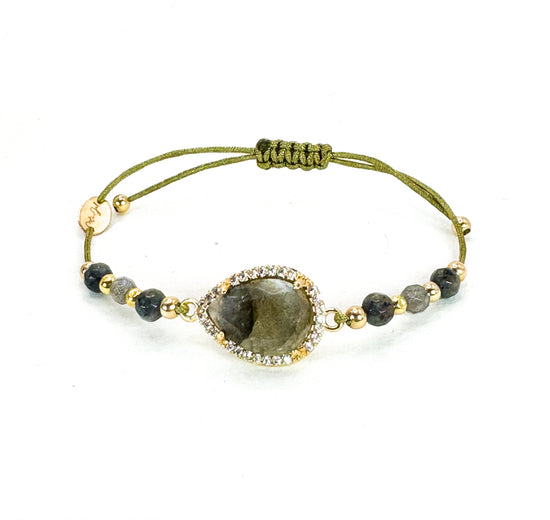 Bracelet PAVIMENTA n°3 Gris - Labradorite - MTFORJEL