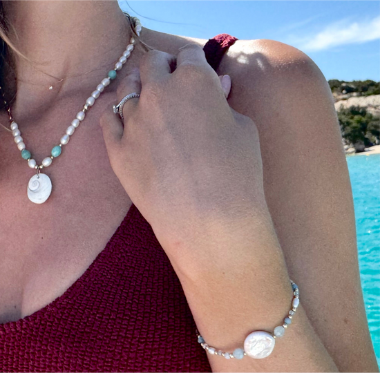 Collier Oeil de Sainte Lucie sur chaîne en or laminé - Amazonite - MTFORJEL