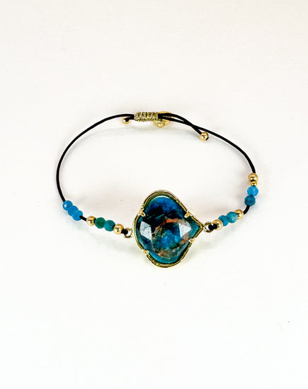 Bracelet PÉTALÉ Bleu vibrant - Apatite - MTFORJEL