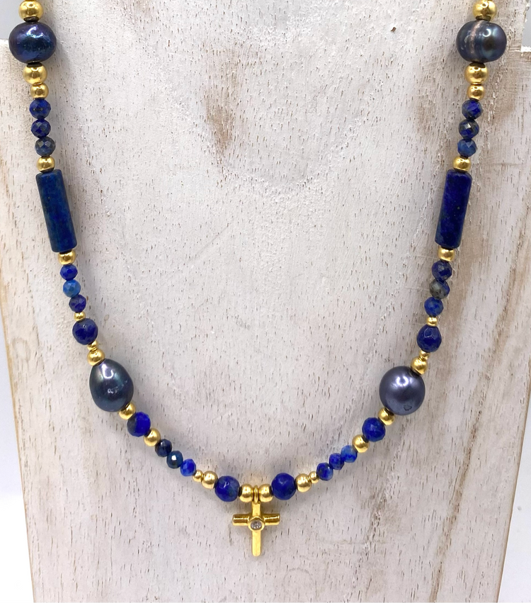 Collier FERVORE n°2 Bleu - Lapis Lazuli - MTFORJEL