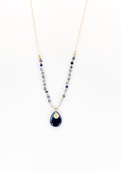 Collier SOLI Bleu violet - Fluorite - MTFORJEL