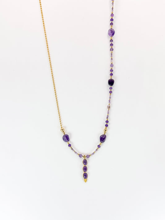 Collier TRIBALI Violet- Améthyste - MTFORJEL