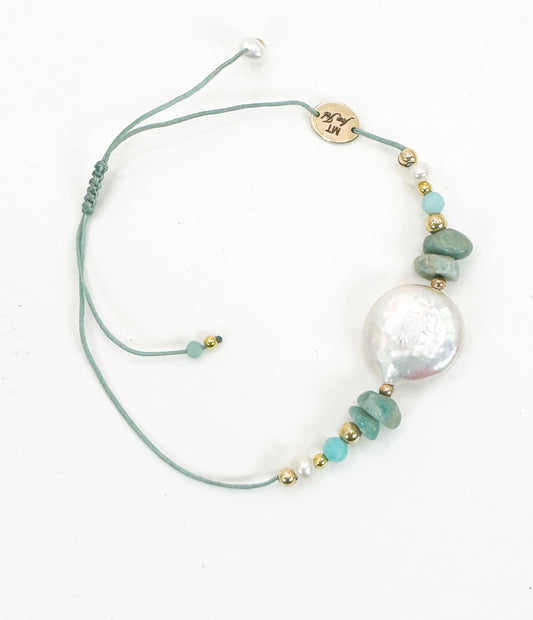 Bracelet DOLCEZZA LIA Vert d'eau - Amazonite - MTFORJEL