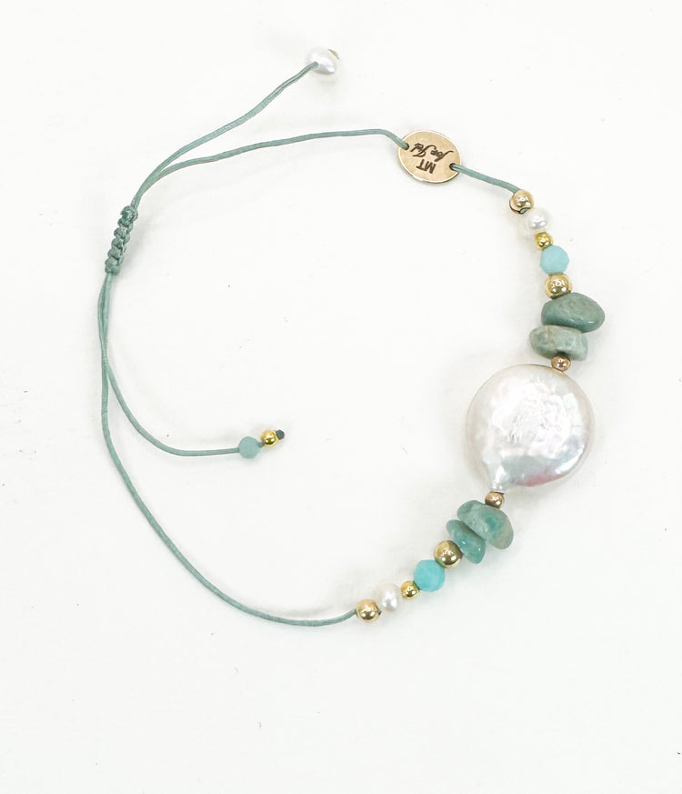 Bracelet DOLCEZZA LIA Vert d'eau - Amazonite - MTFORJEL