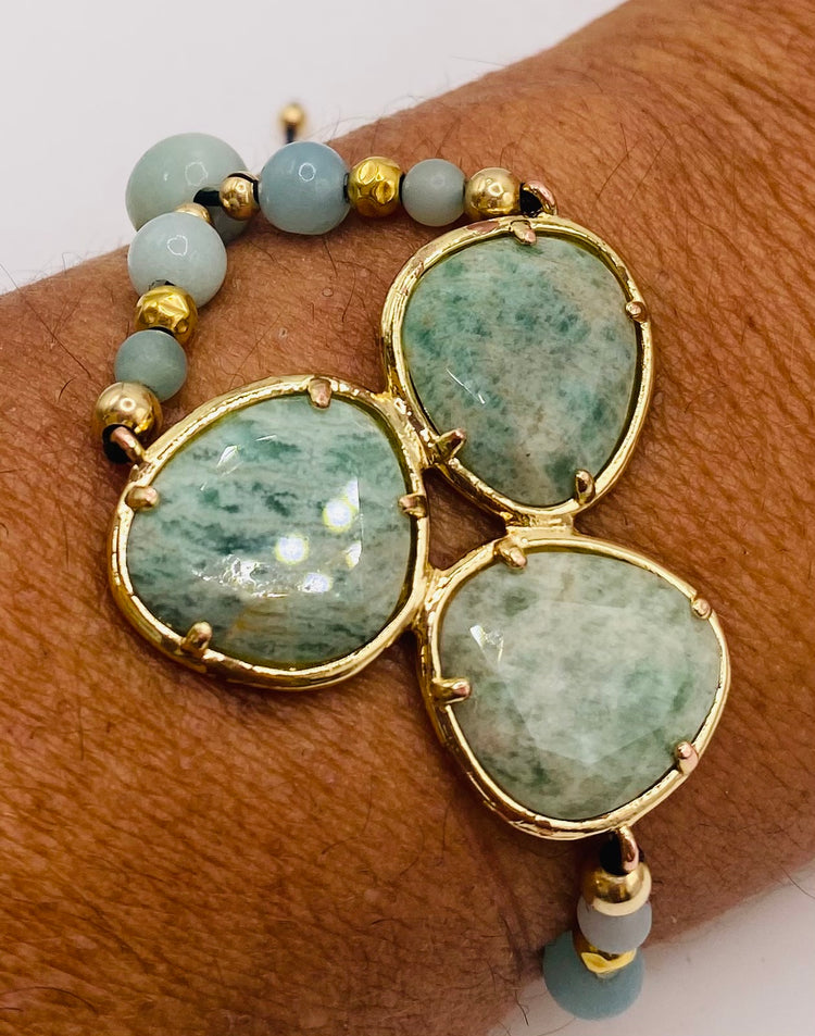 Bracelet FORTUNA DUO Vert d'eau - Amazonite - MTFORJEL