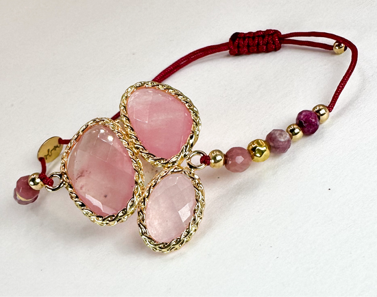 Bracelet FORTUNA UNO Rose pâle - Rhodonite - MTFORJEL