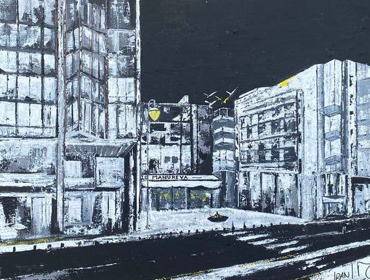 Tableau en noir et blanc: Le Manuréva Allée Turcat Méry, MARSEILLE.