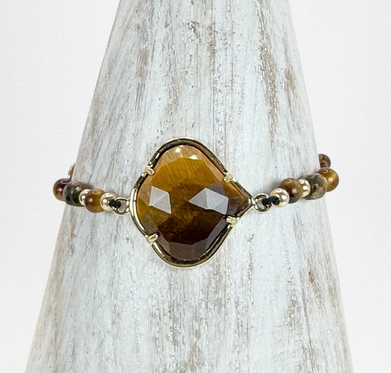 Bracelet PÉTALÉ Marron - Oeil de tigre - MTFORJEL