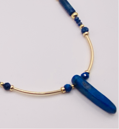 Collier SENSUALITA n°2 Bleu - Lapis Lazuli - MTFORJEL